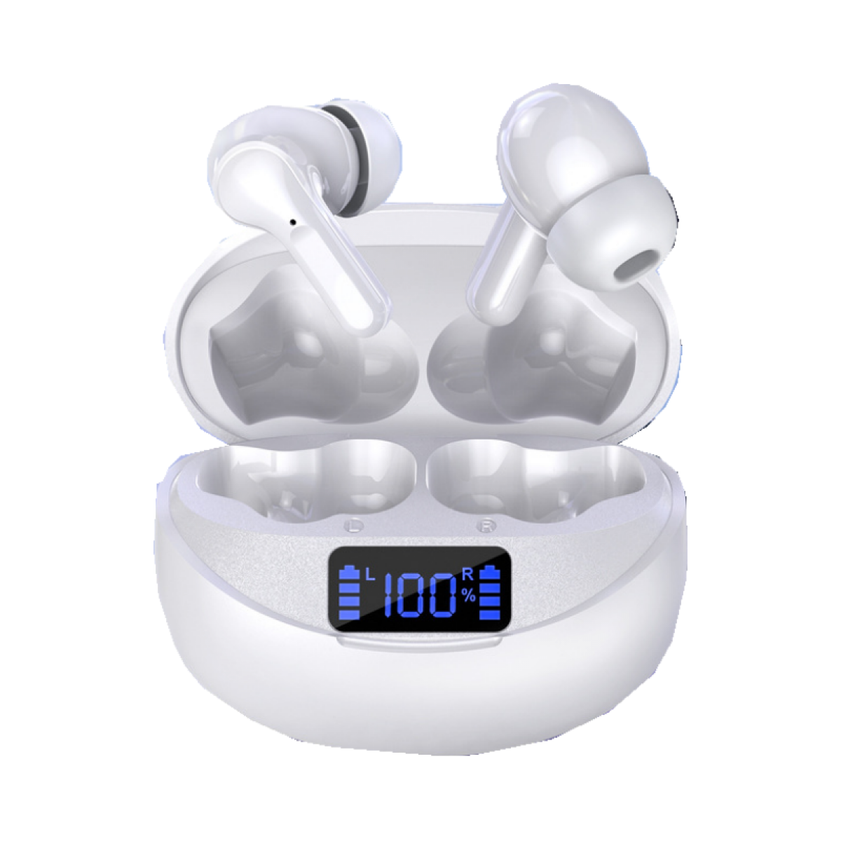 INF Kabellose Bluetooth-Ohrhörer, In-ear weiß Kopfhörer