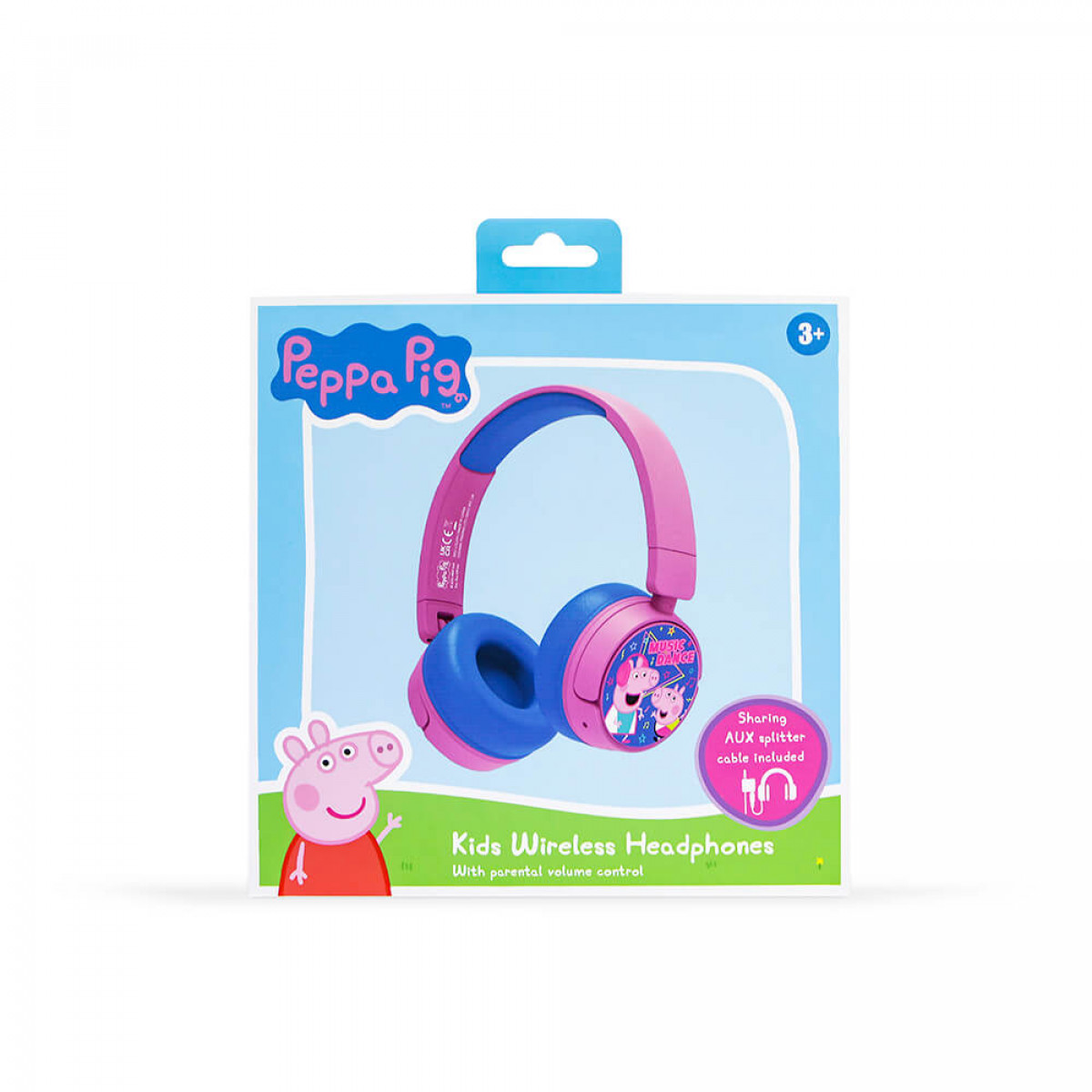On-Ear Kopfhörer Wireless On-ear 85dB/95dB, PEPPA Pink Kopfhörer PIG Junior