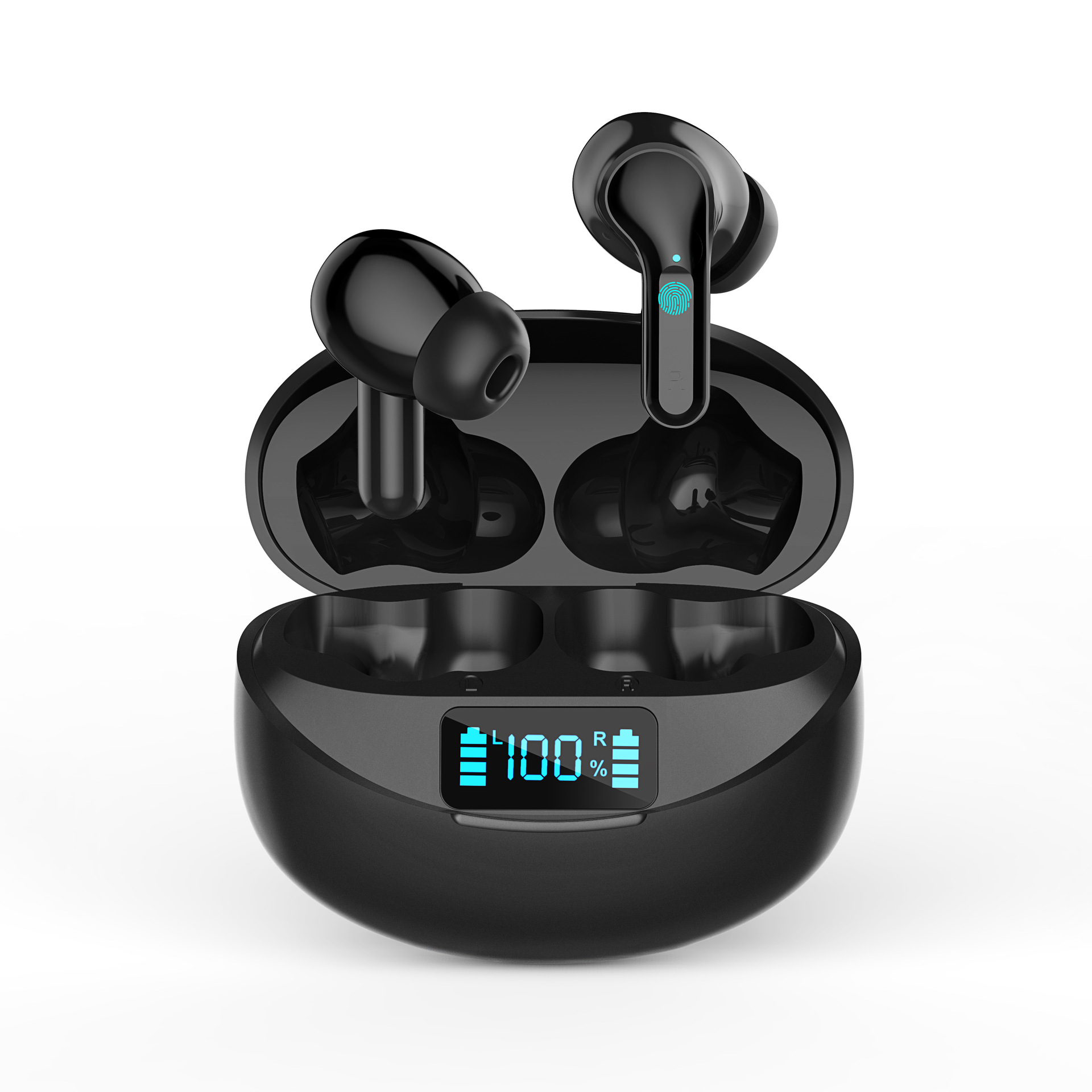INF Kabellose Bluetooth-Ohrhörer, In-ear Kopfhörer schwarz Kabellose