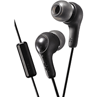 JVC Kopfhörer FX7M Gumy Plus In-Ear-Mikrofon Schwarz, In-ear Kopfhörer Schwarz