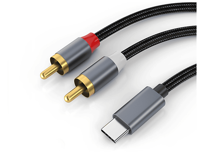 INF USB-C zu 2x Cinch Stereo Audiokabel Audiokabel
