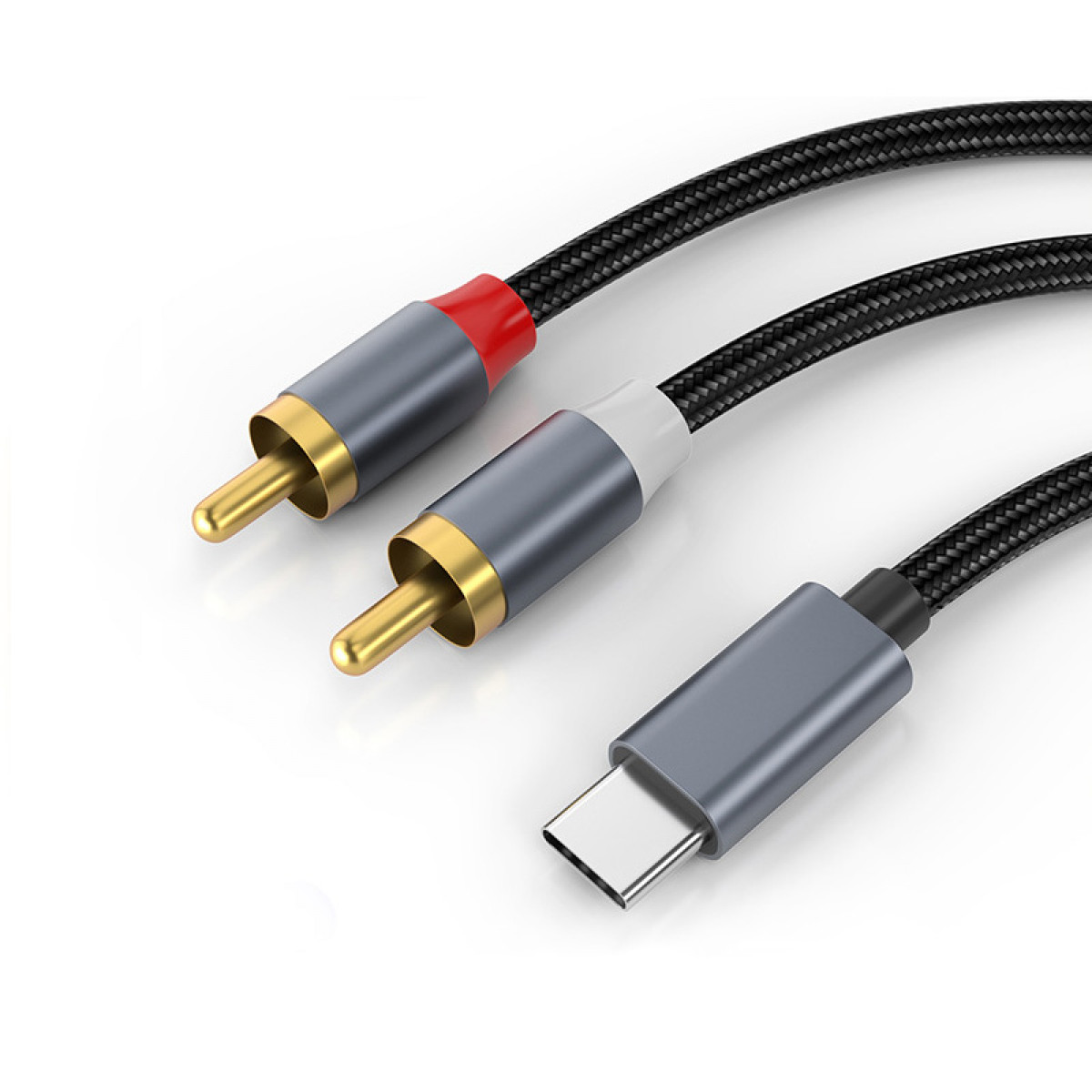 INF USB-C Stereo 2x Audiokabel zu Audiokabel Cinch