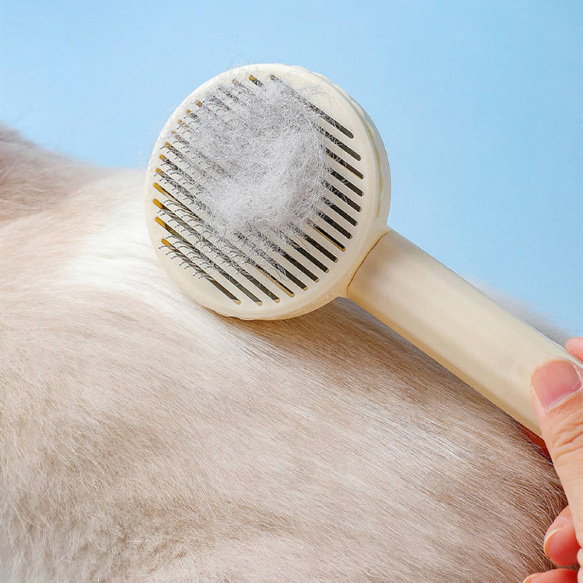 INF Selbstreinigende Haarbürste für Haustiere Bürste