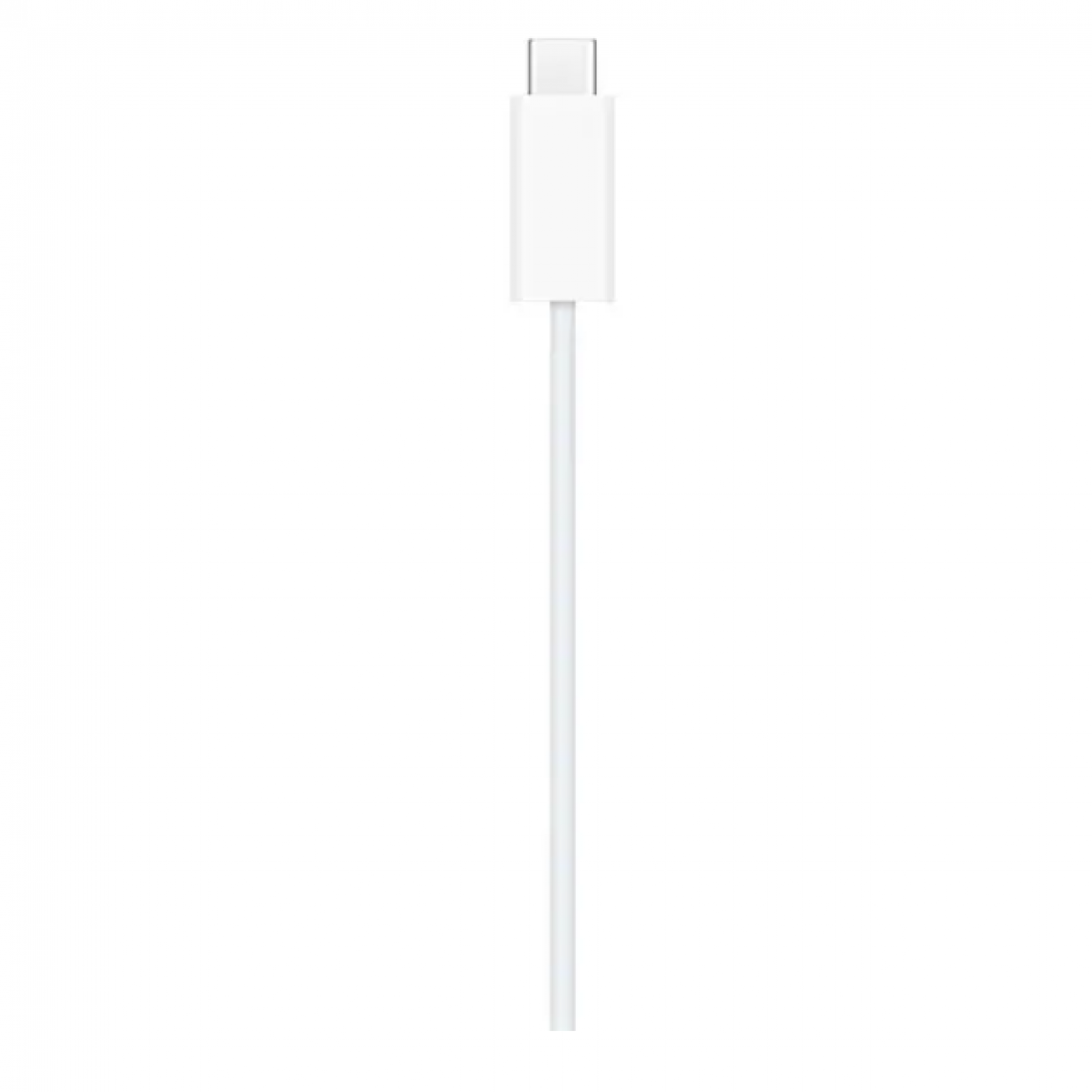 Weißes USB-C-Kabel. Es ist ein Kabel mit einem weißen Stecker an jedem Ende.