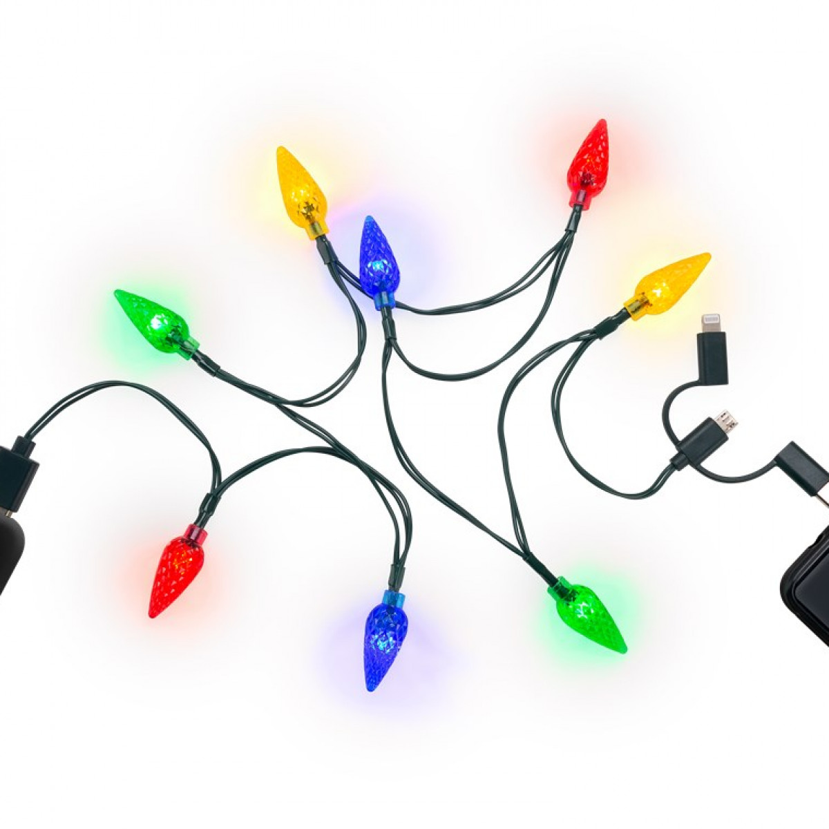 GOOBAY Smartphone-USB-Ladekabel mit LED-Leuchten USB Kabel