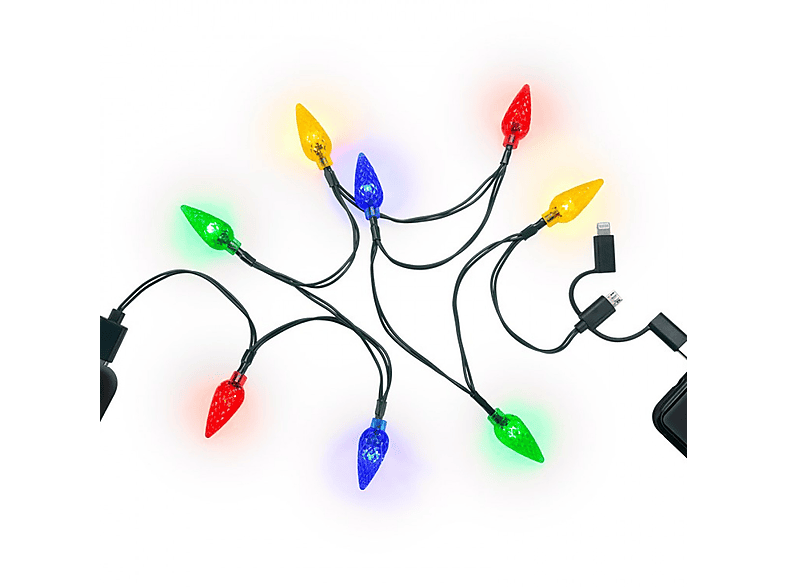GOOBAY Smartphone-USB-Ladekabel mit LED-Leuchten USB Kabel