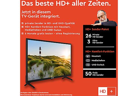 TELEFUNKEN D32H550X1CWT LED TV (Flat, 32 Zoll / 80 cm, HD-ready, SMART TV)  | MediaMarkt