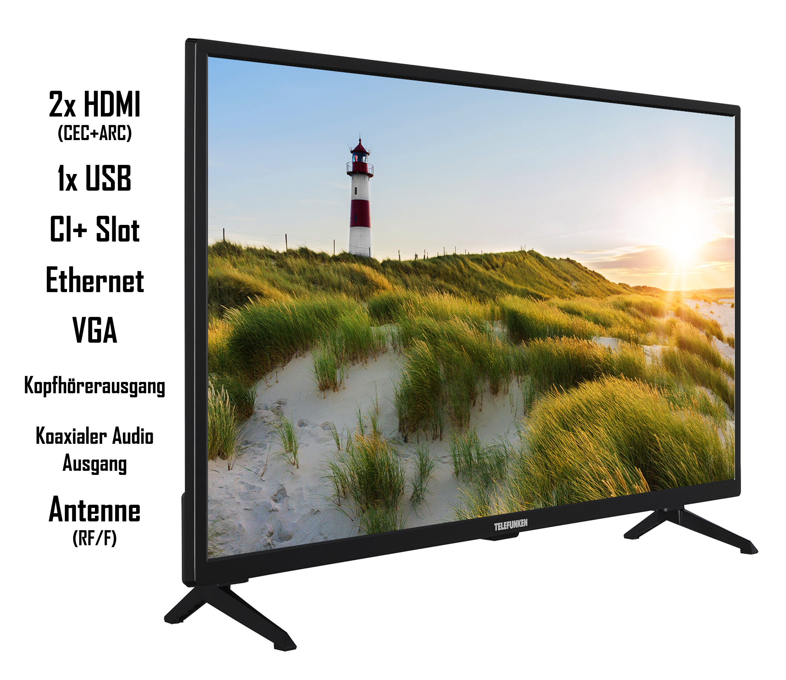 TELEFUNKEN D32H550X1CWT LED TV 32 TV) HD-ready, / (Flat, 80 cm, Zoll SMART