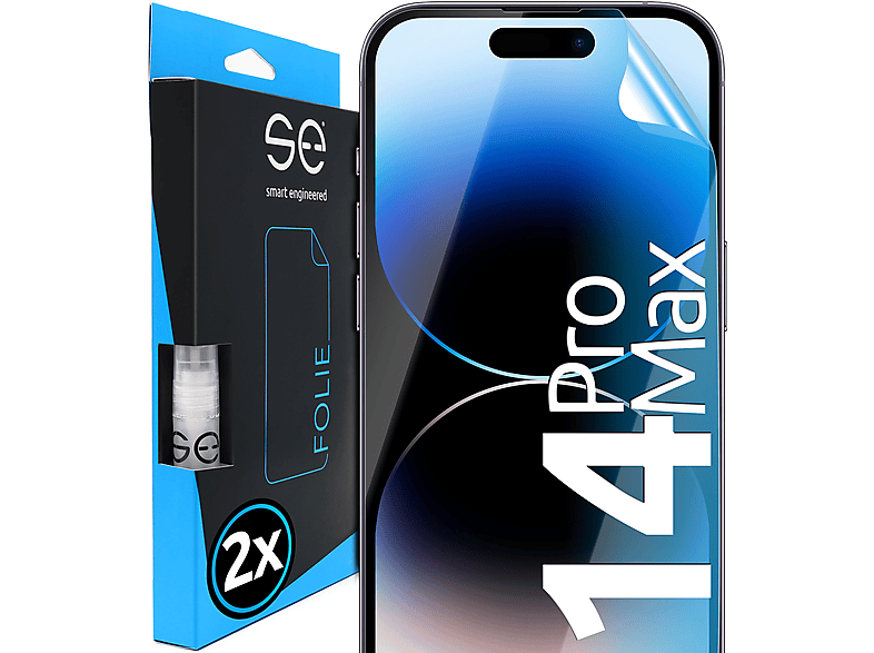 SMART ENGINEERED 2x se® 14 Apple Schutzfolie(für iPhone Max) Pro