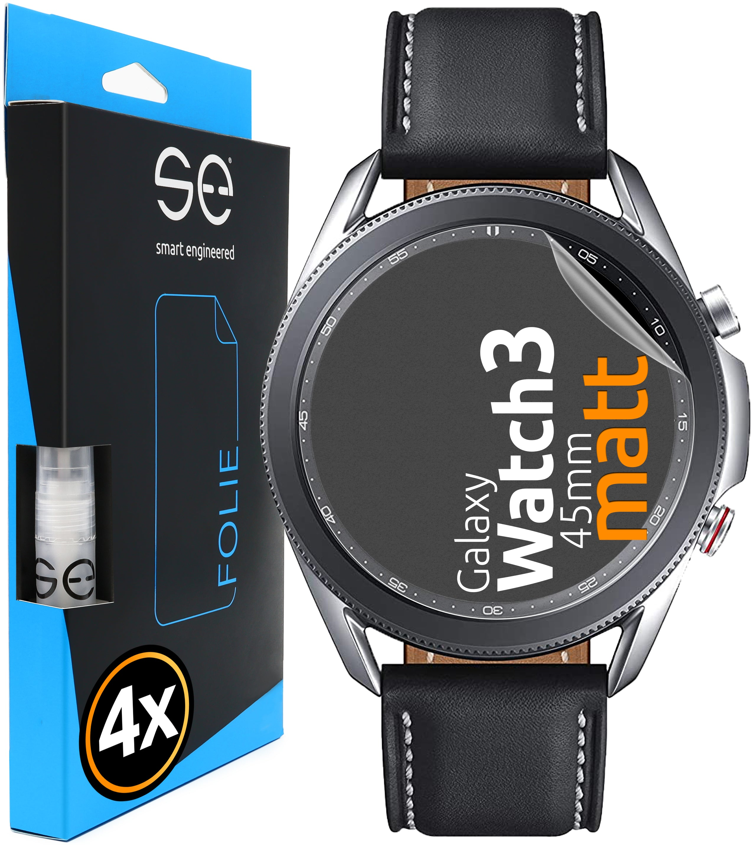 SMART ENGINEERED 2x 3 Galaxy se® Schutzfolie(für (entspiegelt) Watch (45mm)) Samsung