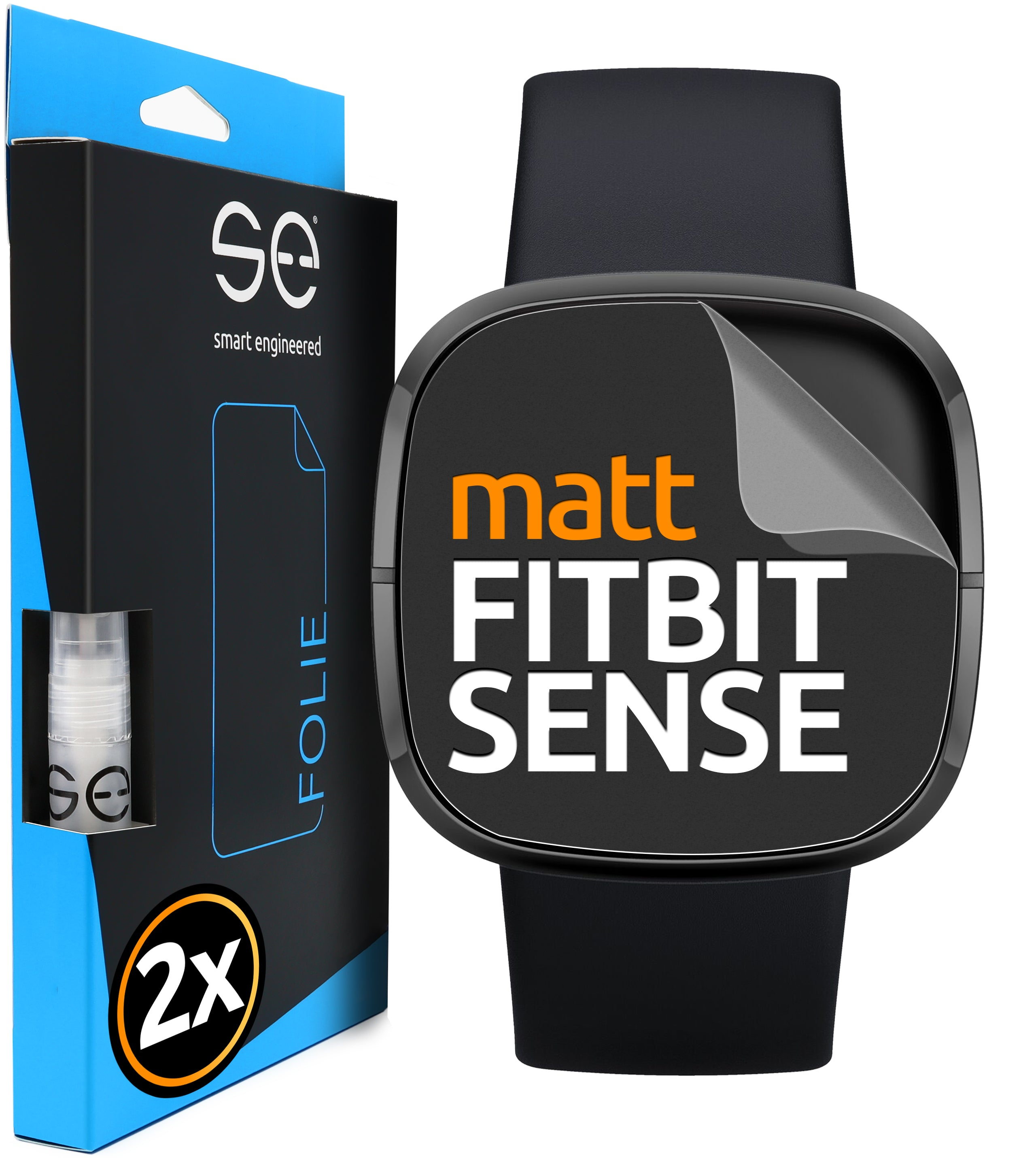 SMART ENGINEERED 2x Sense) Fitbit se® (entspiegelt) Schutzfolie(für