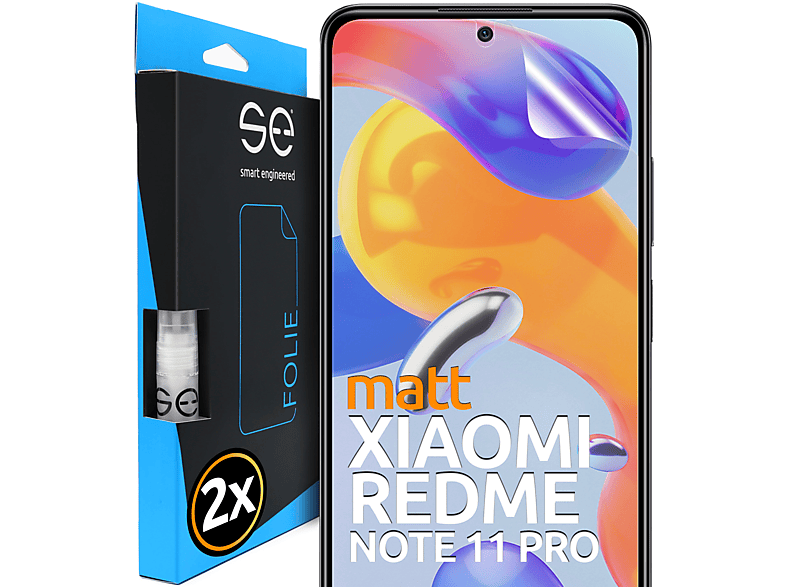 Redmi 2x 11 se® Schutzfolie(für SMART (entspiegelt) Note Pro) ENGINEERED Xiaomi
