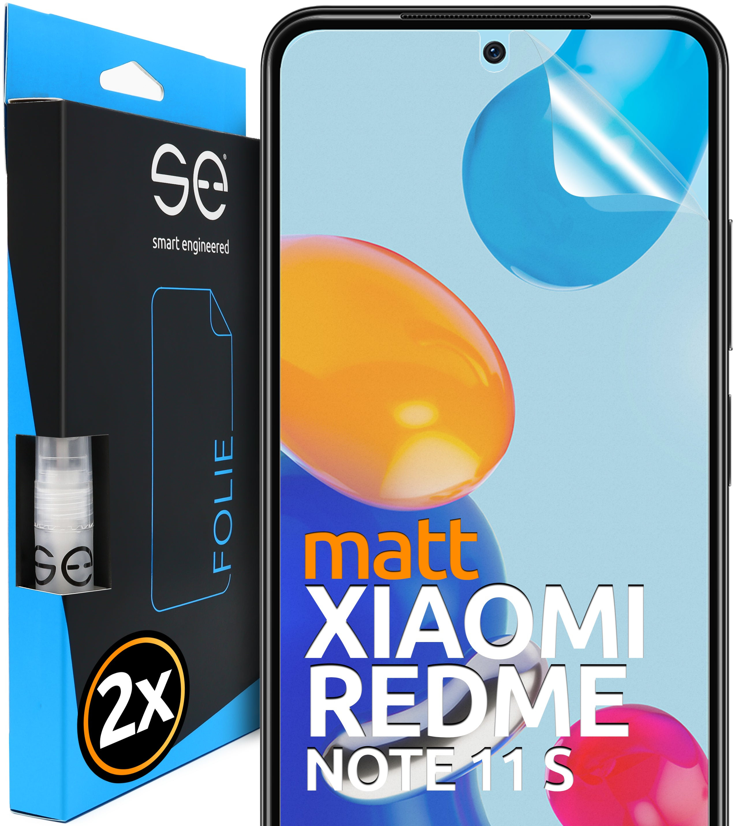 SMART ENGINEERED 2x se® (entspiegelt) Redmi Xiaomi 11s) Note Schutzfolie(für