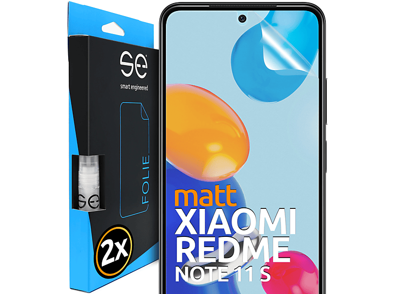 SMART ENGINEERED 2x se® (entspiegelt) Schutzfolie(für Xiaomi Redmi Note 11s)