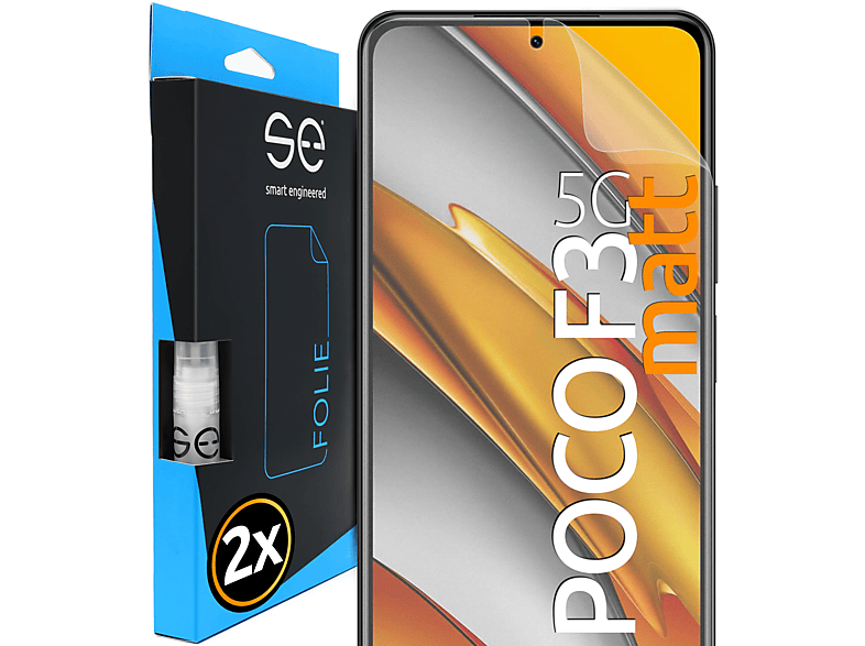 SMART ENGINEERED 2x se® (entspiegelt) Schutzfolie(für Xiaomi Poco F3) | Displayschutzfolien & Gläser