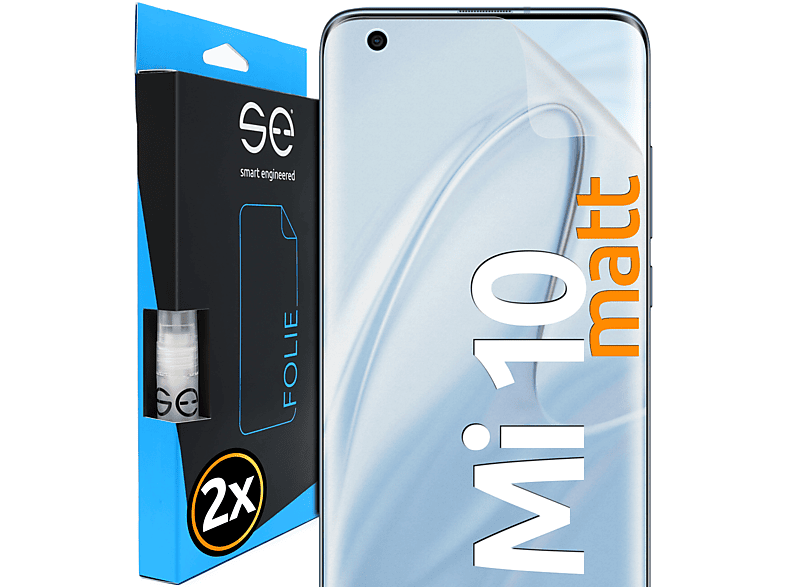 SMART ENGINEERED 2x se® (entspiegelt) Schutzfolie(für Xiaomi Mi 10)