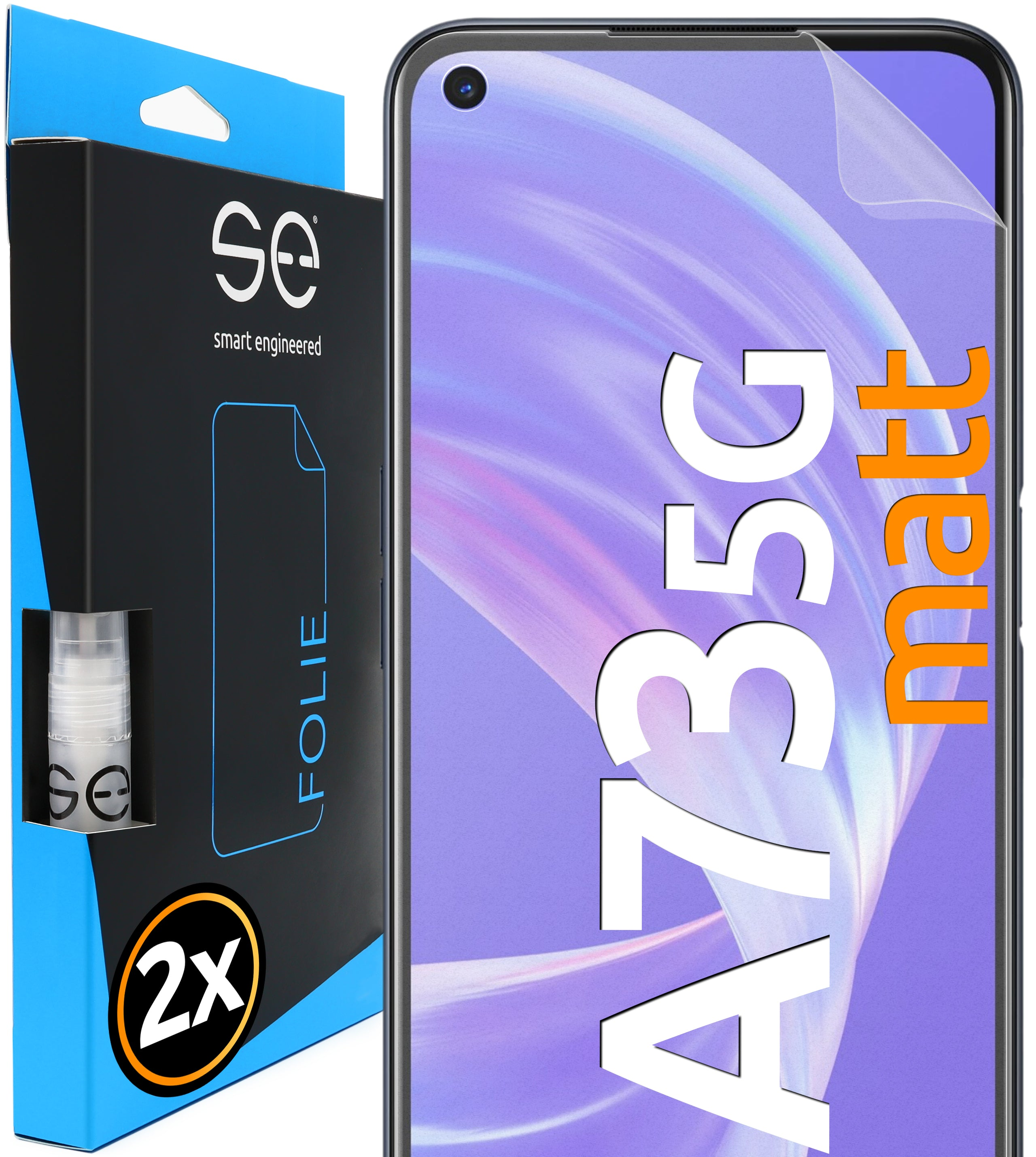 SMART Oppo 5G) 2x Schutzfolie(für A73 ENGINEERED se® (entspiegelt)