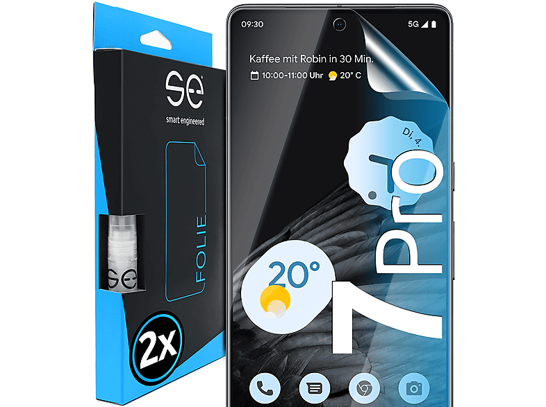 SMART ENGINEERED 2x se® Google Schutzfolie(für Pixel Pro) 7