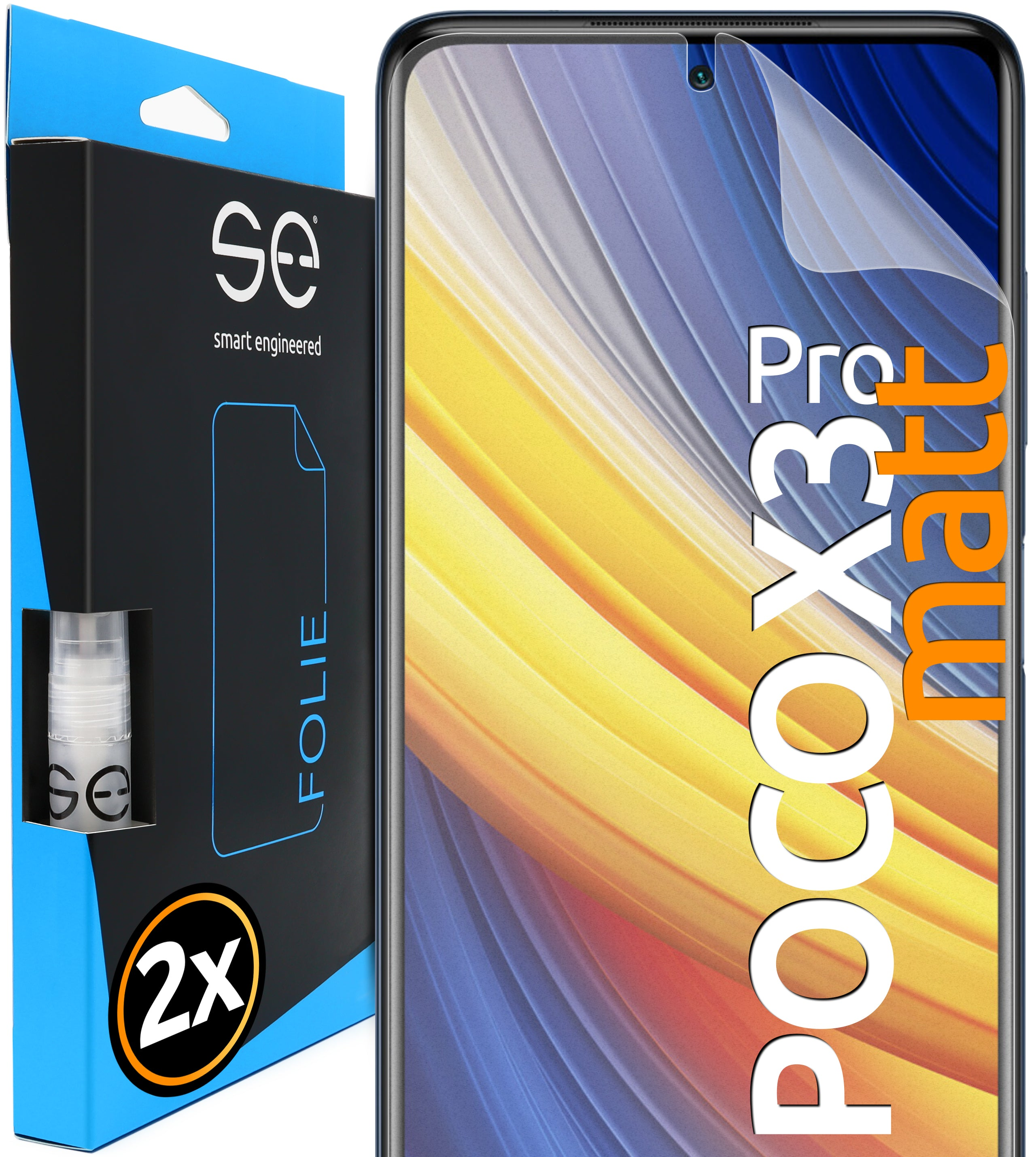 X3 (entspiegelt) ENGINEERED 2x se® Pro) SMART Poco Schutzfolie(für Xiaomi
