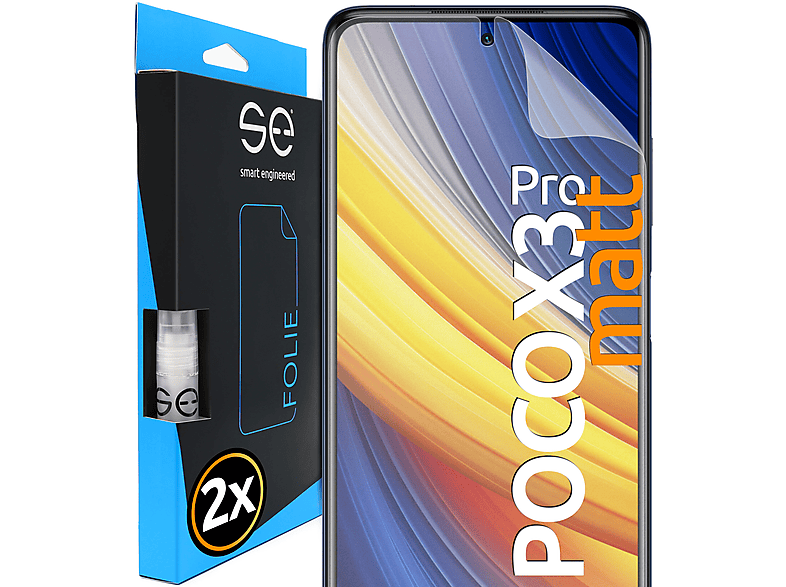 SMART ENGINEERED 2x se® (entspiegelt) X3 Poco Pro) Schutzfolie(für Xiaomi
