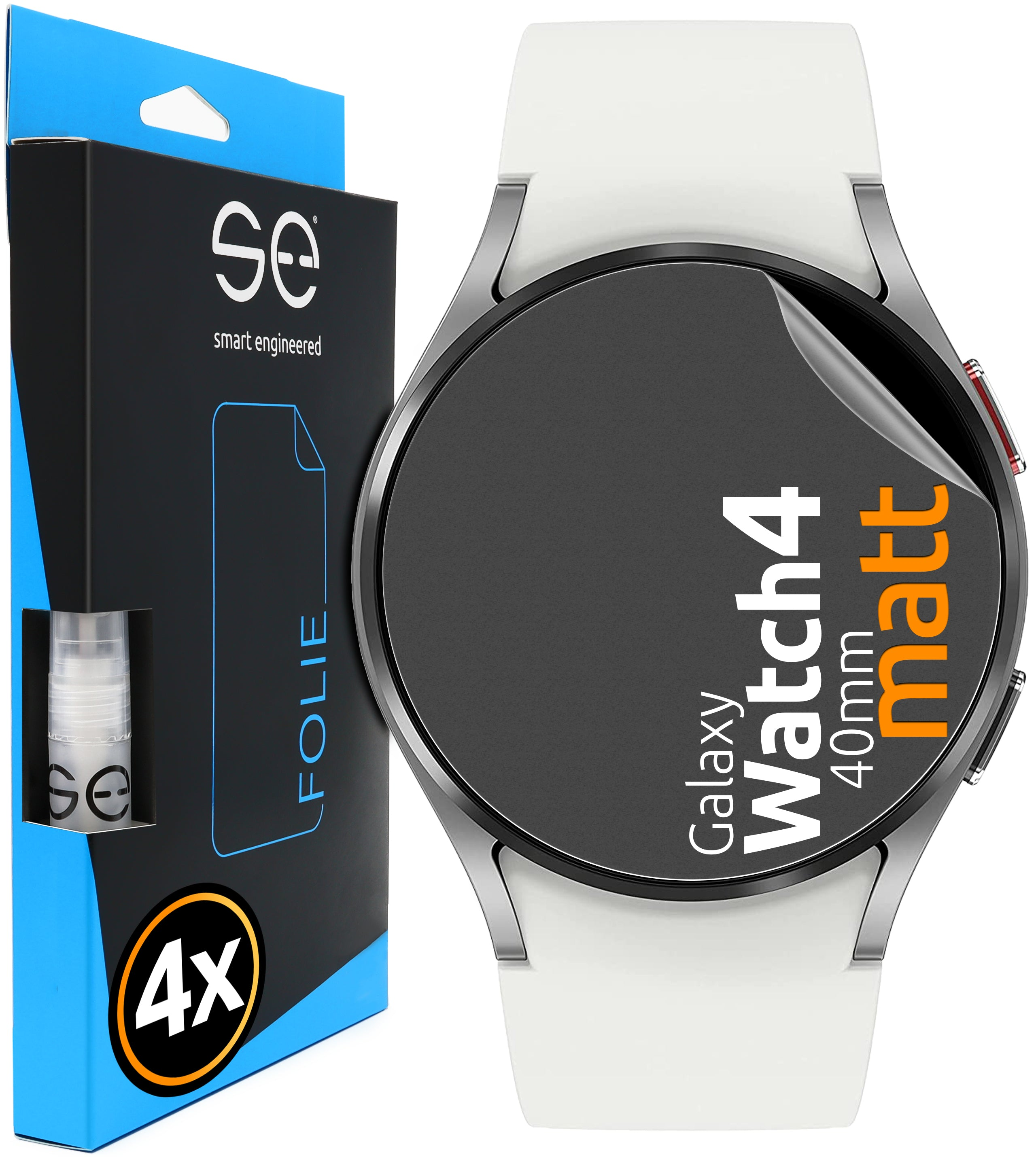 SMART ENGINEERED 2x se® (entspiegelt) Schutzfolie(für Samsung (40mm)) 4 Watch Galaxy