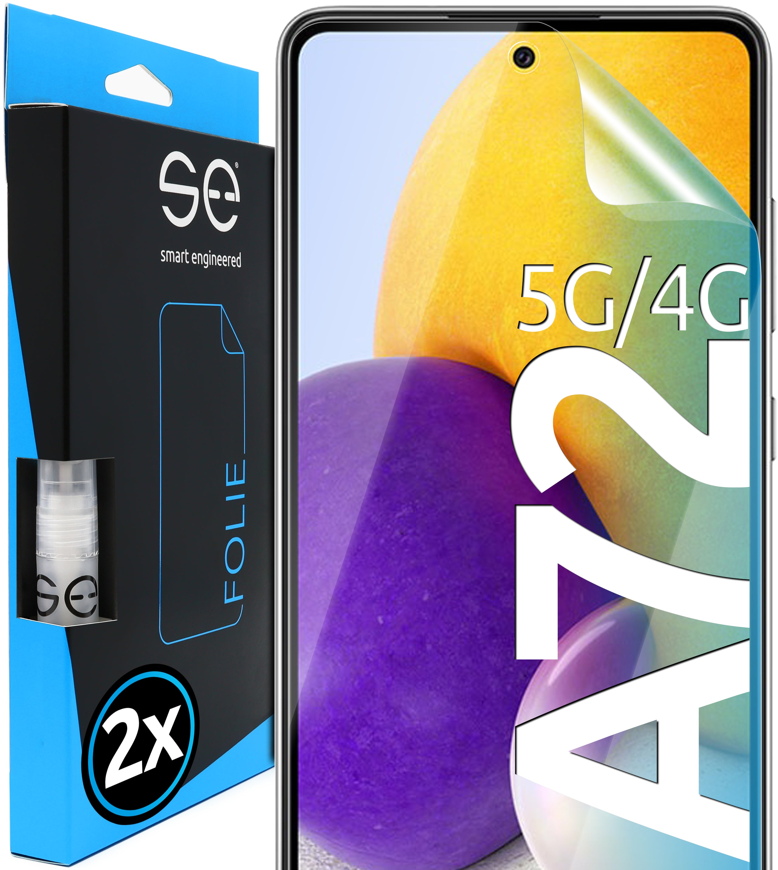Samsung A72) Schutzfolie(für SMART 2x Galaxy ENGINEERED se®