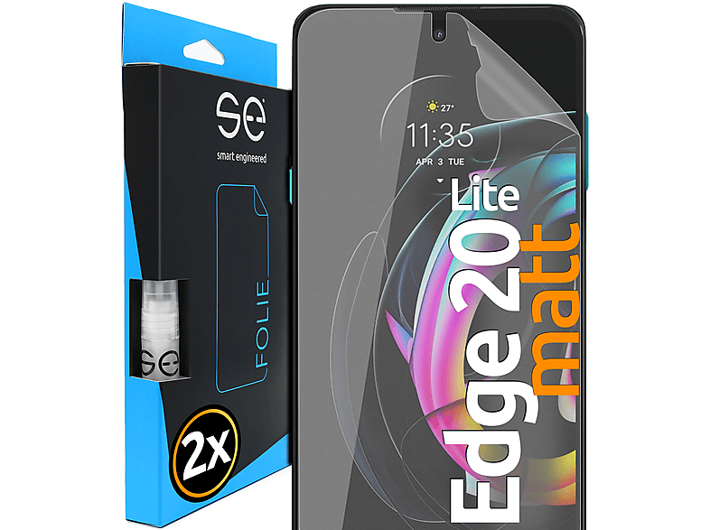 Lite) 20 (entspiegelt) se® Edge Motorola ENGINEERED 2x Schutzfolie(für SMART
