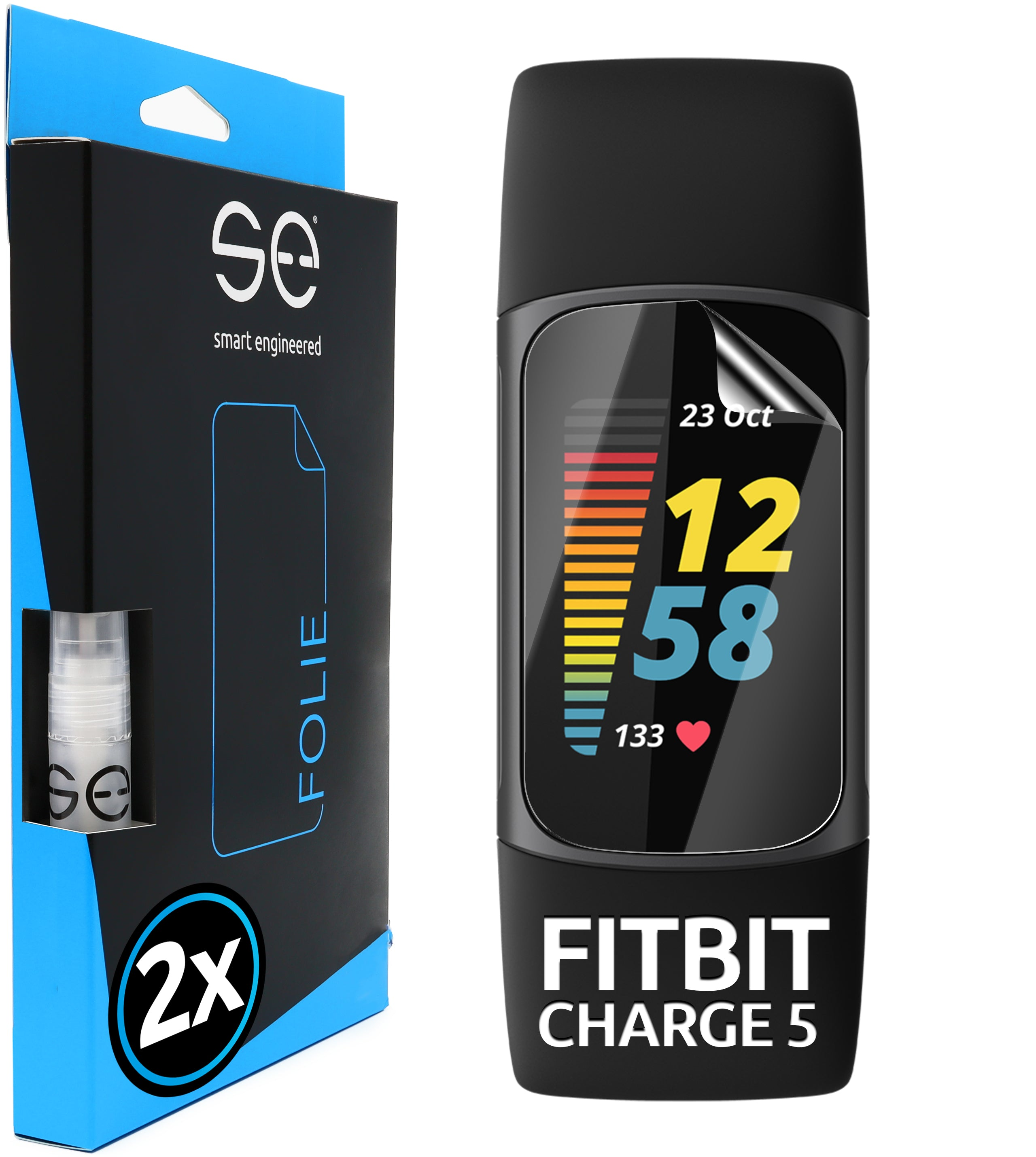 SMART ENGINEERED Charge 5) Fitbit Schutzfolie(für se® 2x