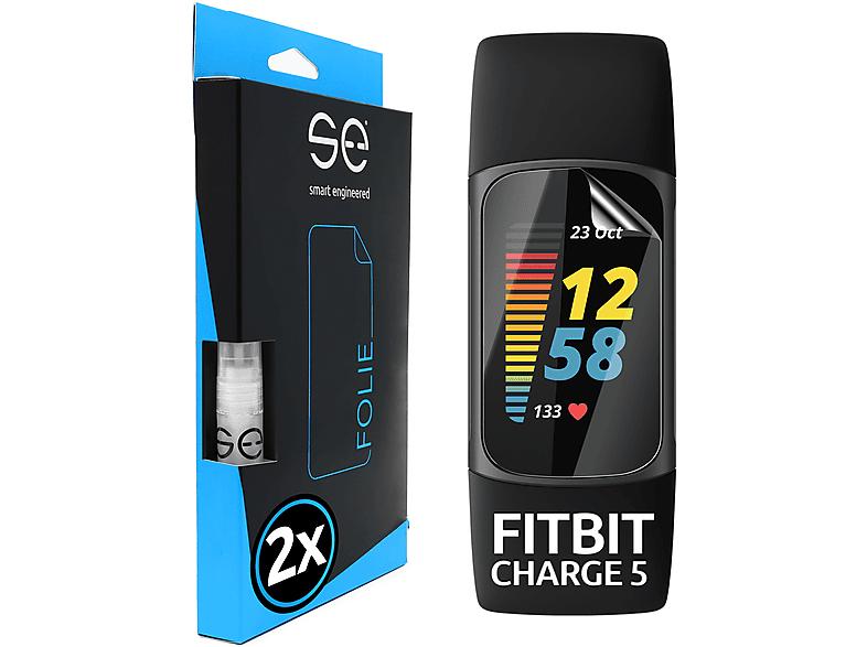 SMART ENGINEERED 2x se® Fitbit 5) Schutzfolie(für Charge