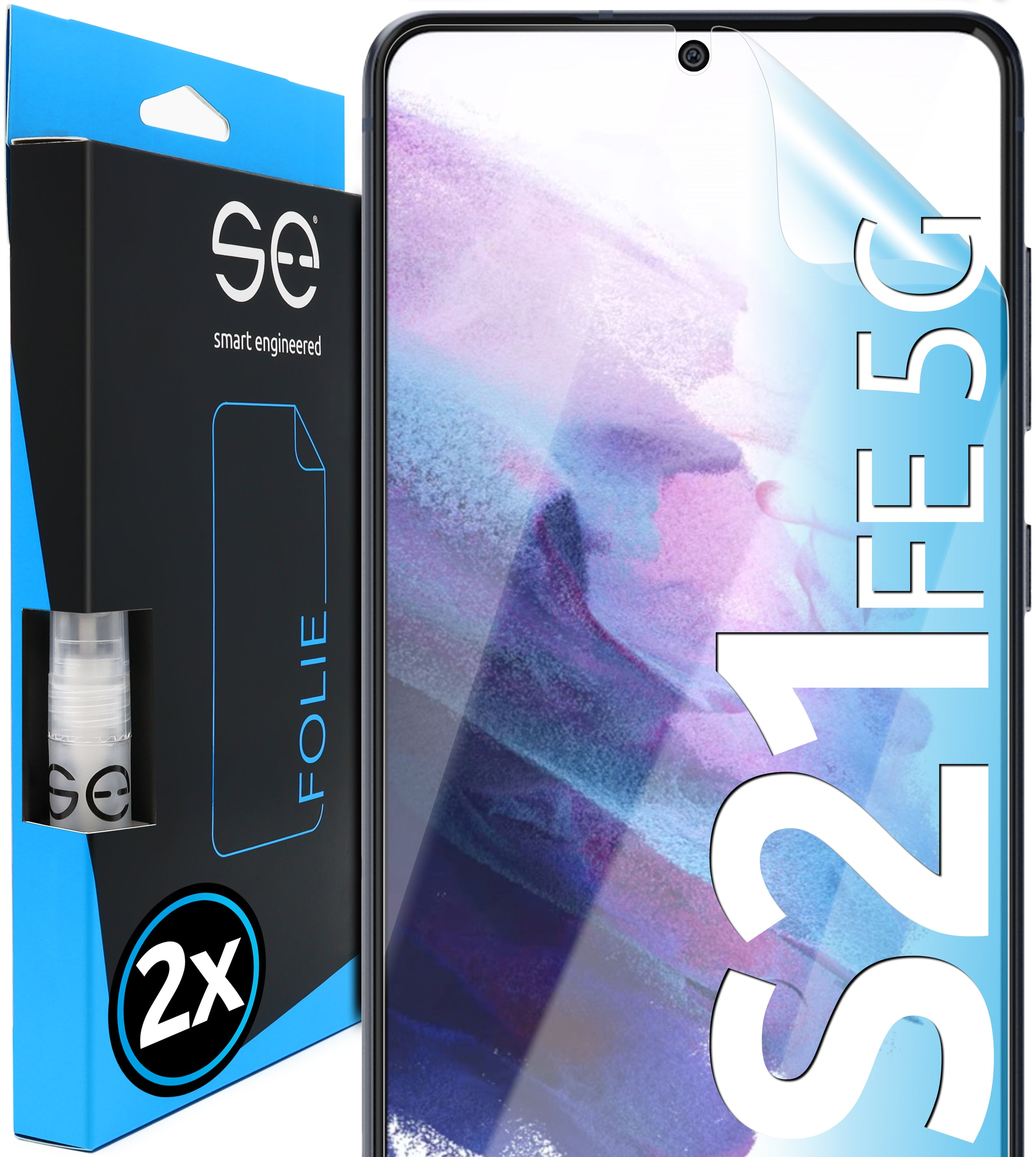 FE) se® 2x Schutzfolie(für SMART Galaxy S21 Samsung ENGINEERED