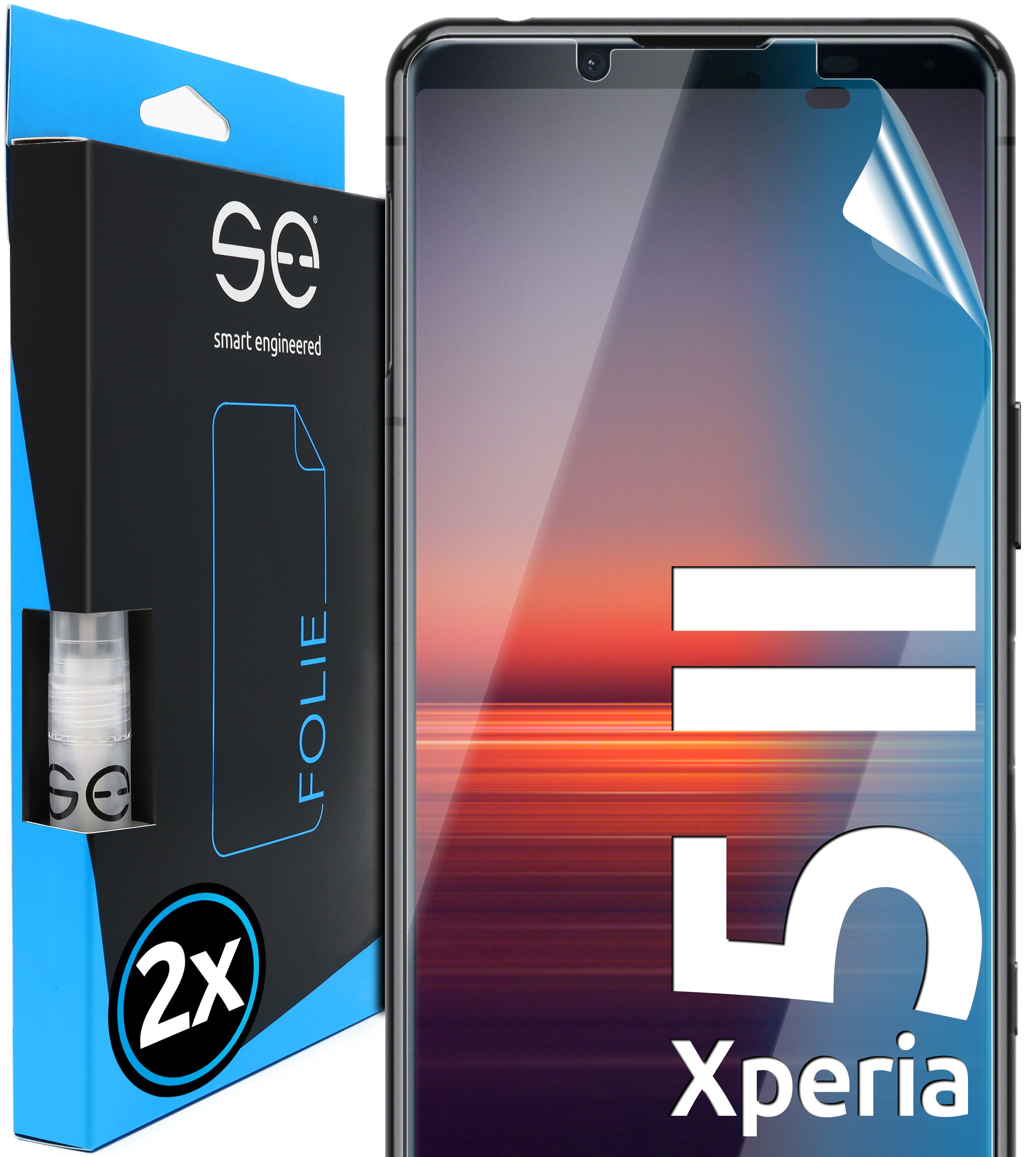 ENGINEERED se® II) 5 SMART Schutzfolie(für Xperia 2x Sony