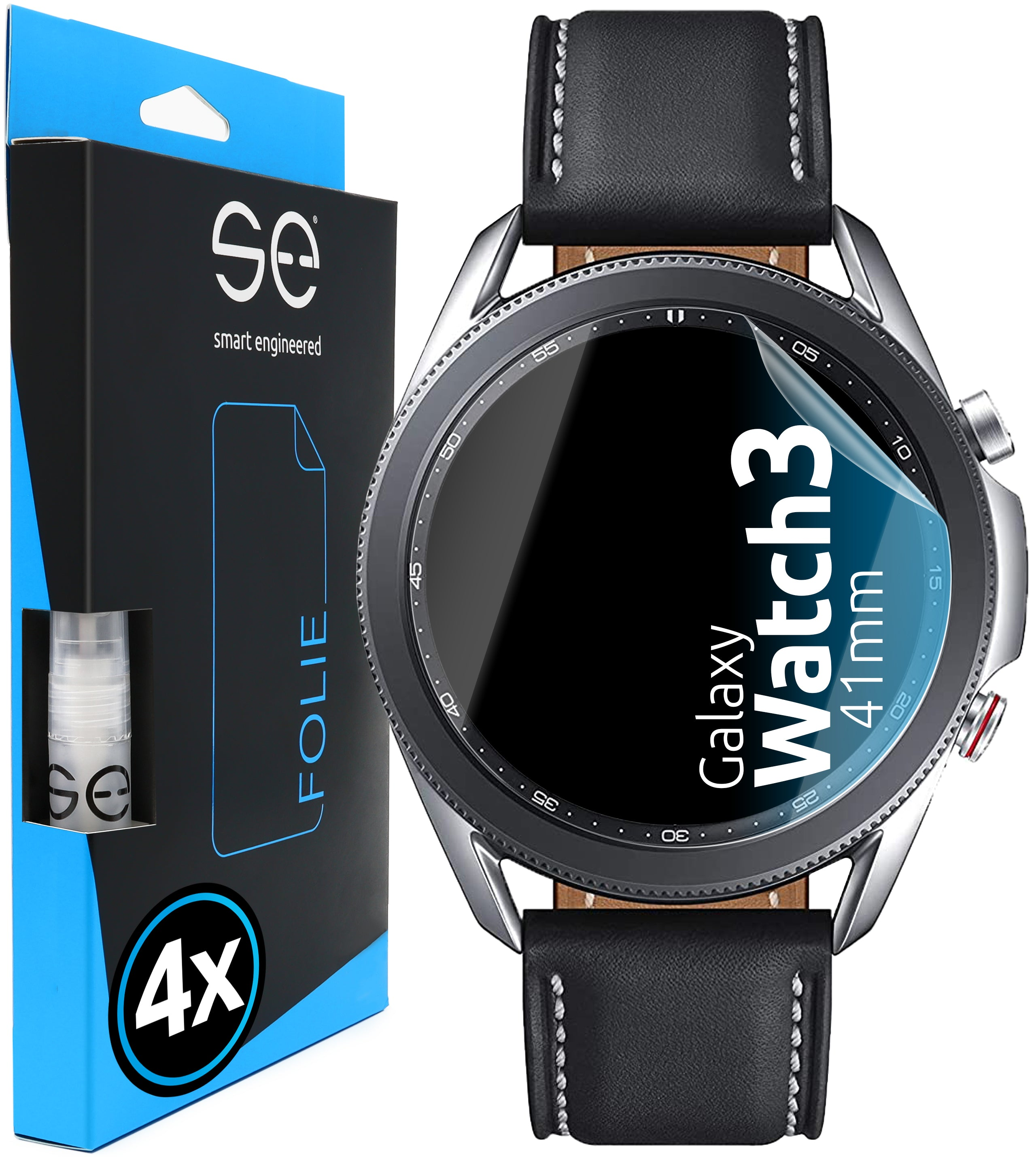 SMART ENGINEERED 2x se® Schutzfolie(für 3 Watch Galaxy Samsung (41mm))