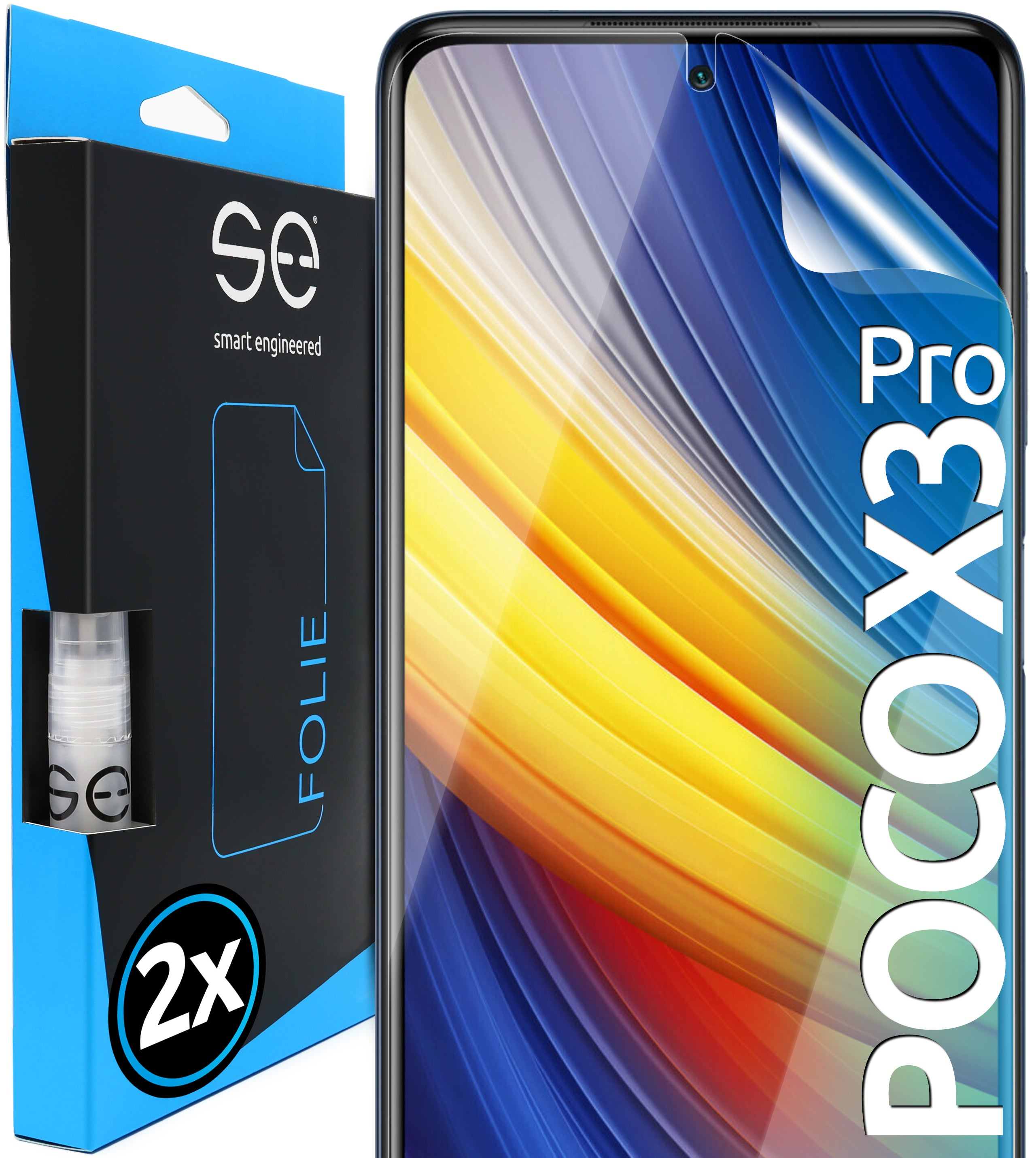 2x X3 se® SMART ENGINEERED Poco Pro) Schutzfolie(für Xiaomi