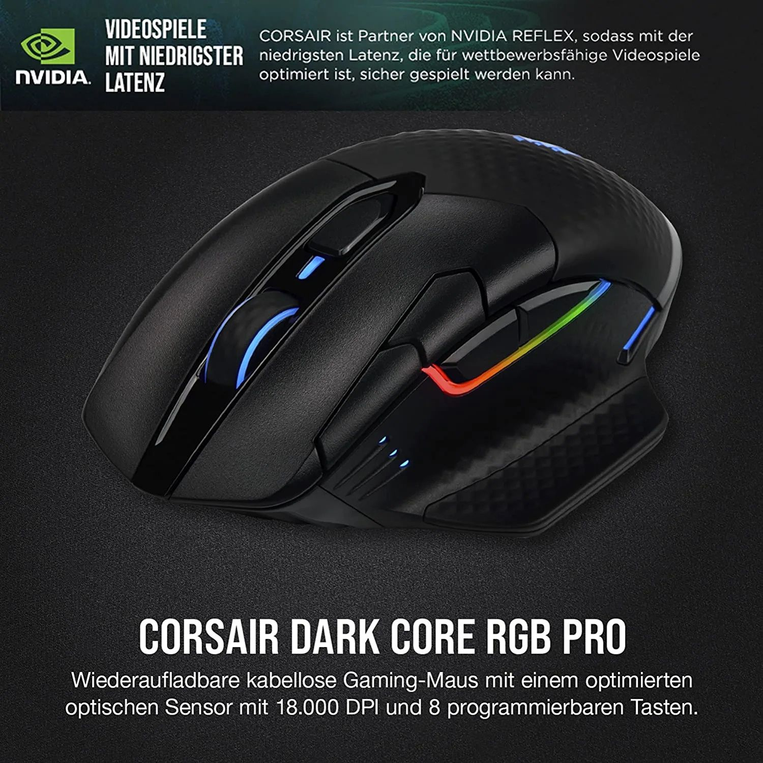 Mysz dla graczy CORSAIR DARK CORE RGB PRO Czarny