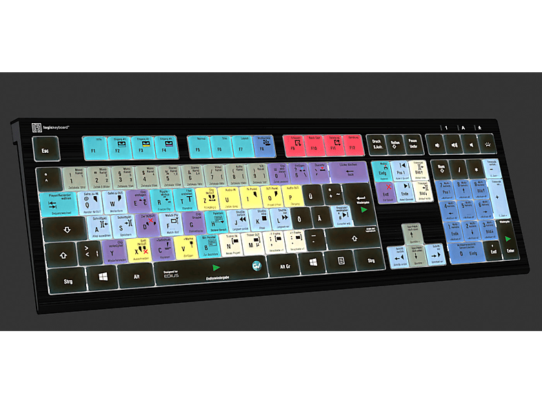 VALLEY EDIUS V2 Tastatur GRASS hintergrundbeleuchtet, Deutsch Tastatur Professional