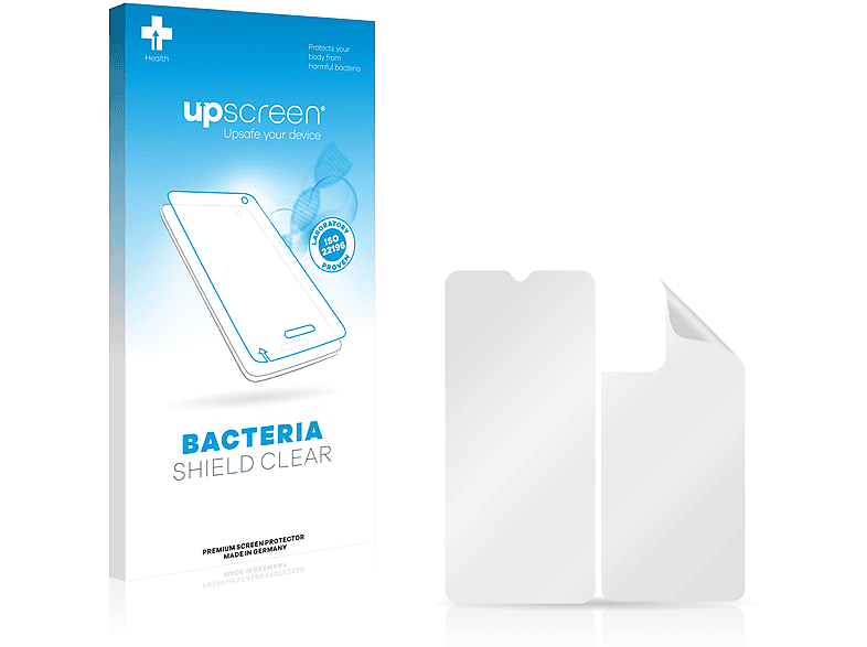 UPSCREEN antibakteriell klare A23 5G (Display+Rückseite)) Samsung Schutzfolie(für Galaxy