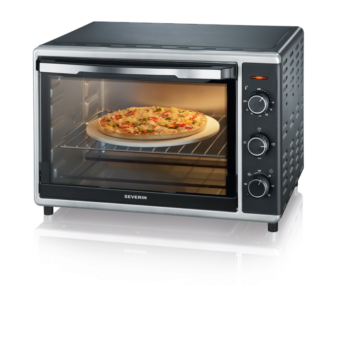 Mini horno - TO_2058 SEVERIN, Negro