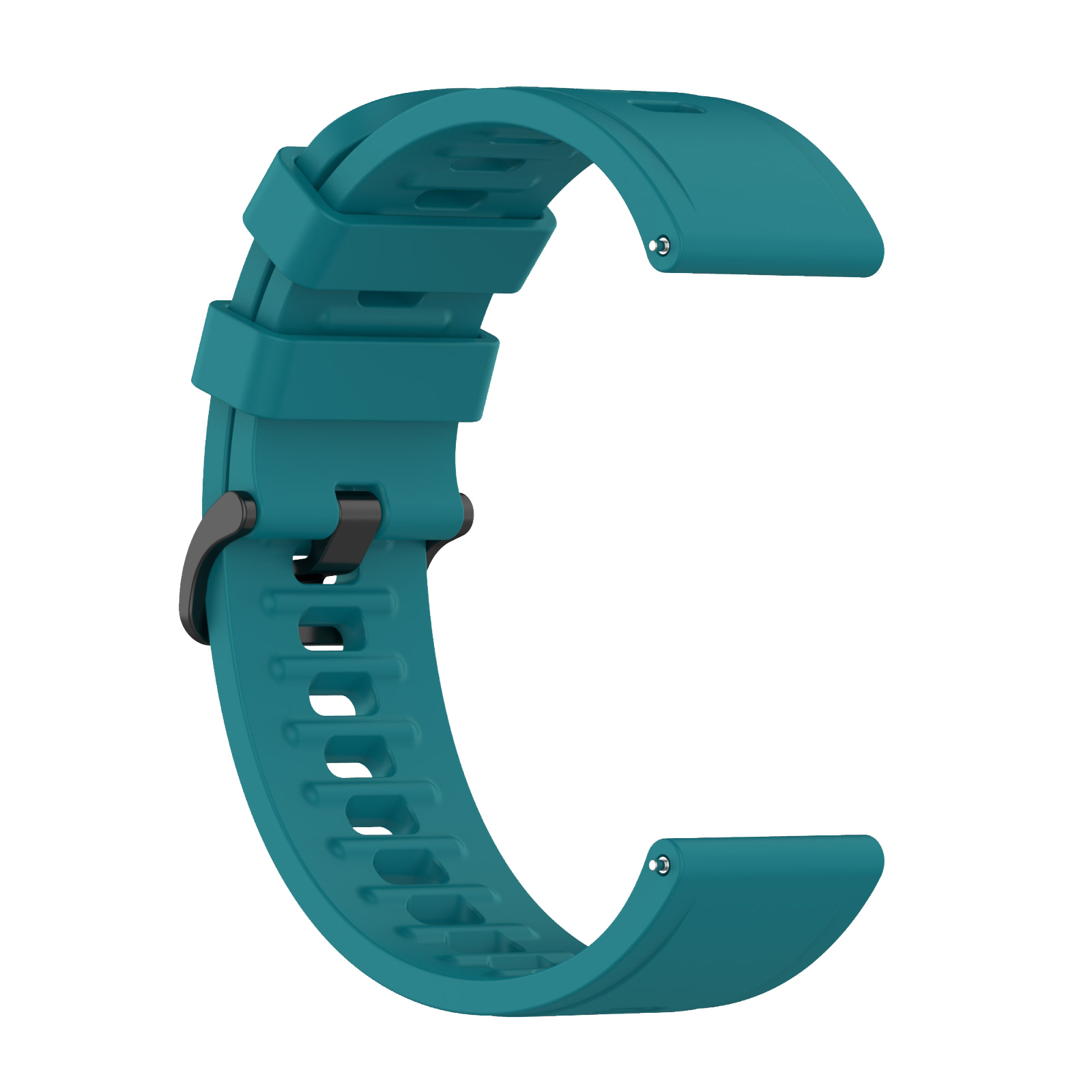 Cinturino verde acqua con fibbia nera. Design curvo. Design moderno.