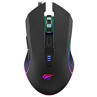 Raton gaming - HAVIT MS1018, Cable, Negro