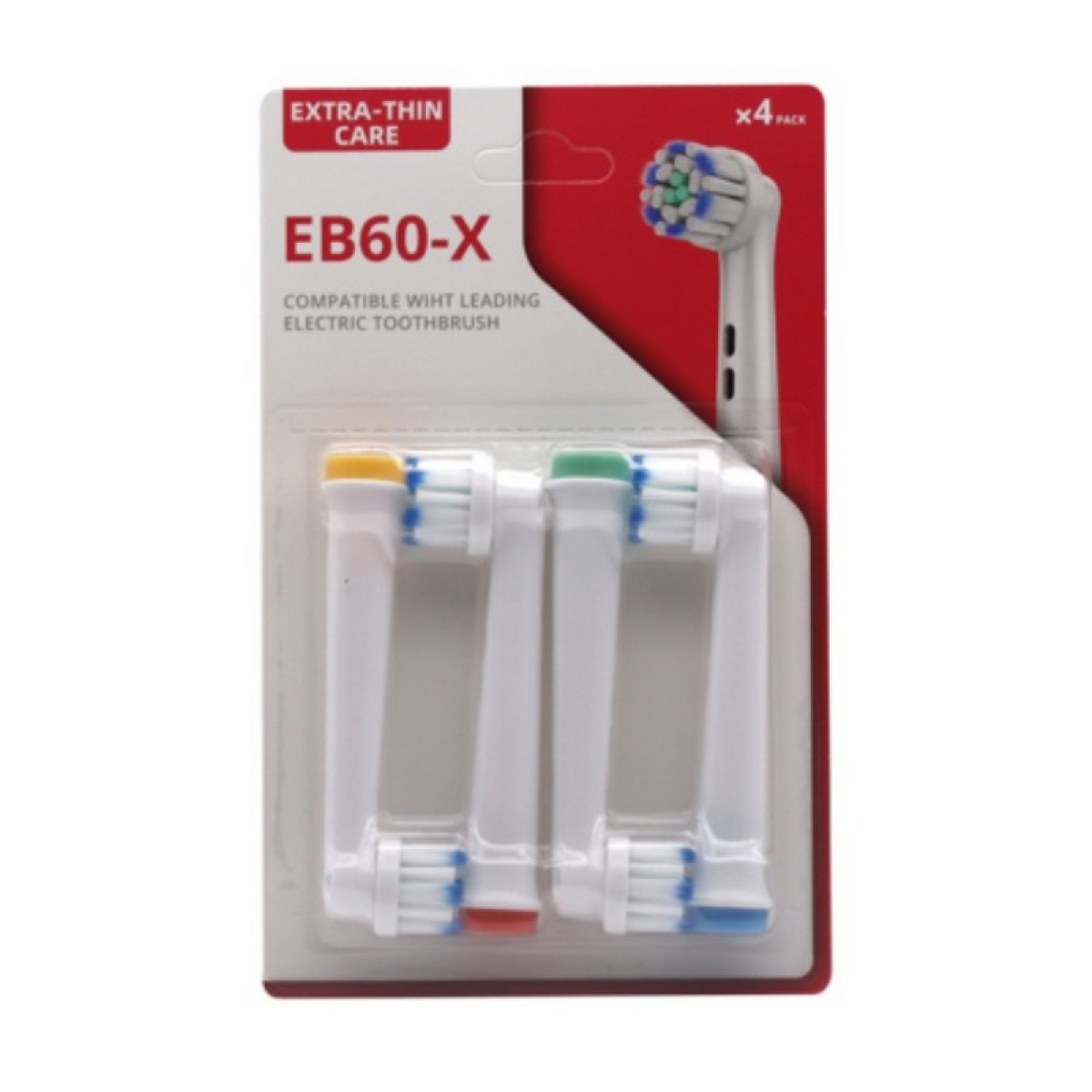 Ersatz-Zahnbürstenköpfe 1000 Oral INF B Braun EB60-X 4er-Pack für Ersatz-Zahnbürstenköpfe