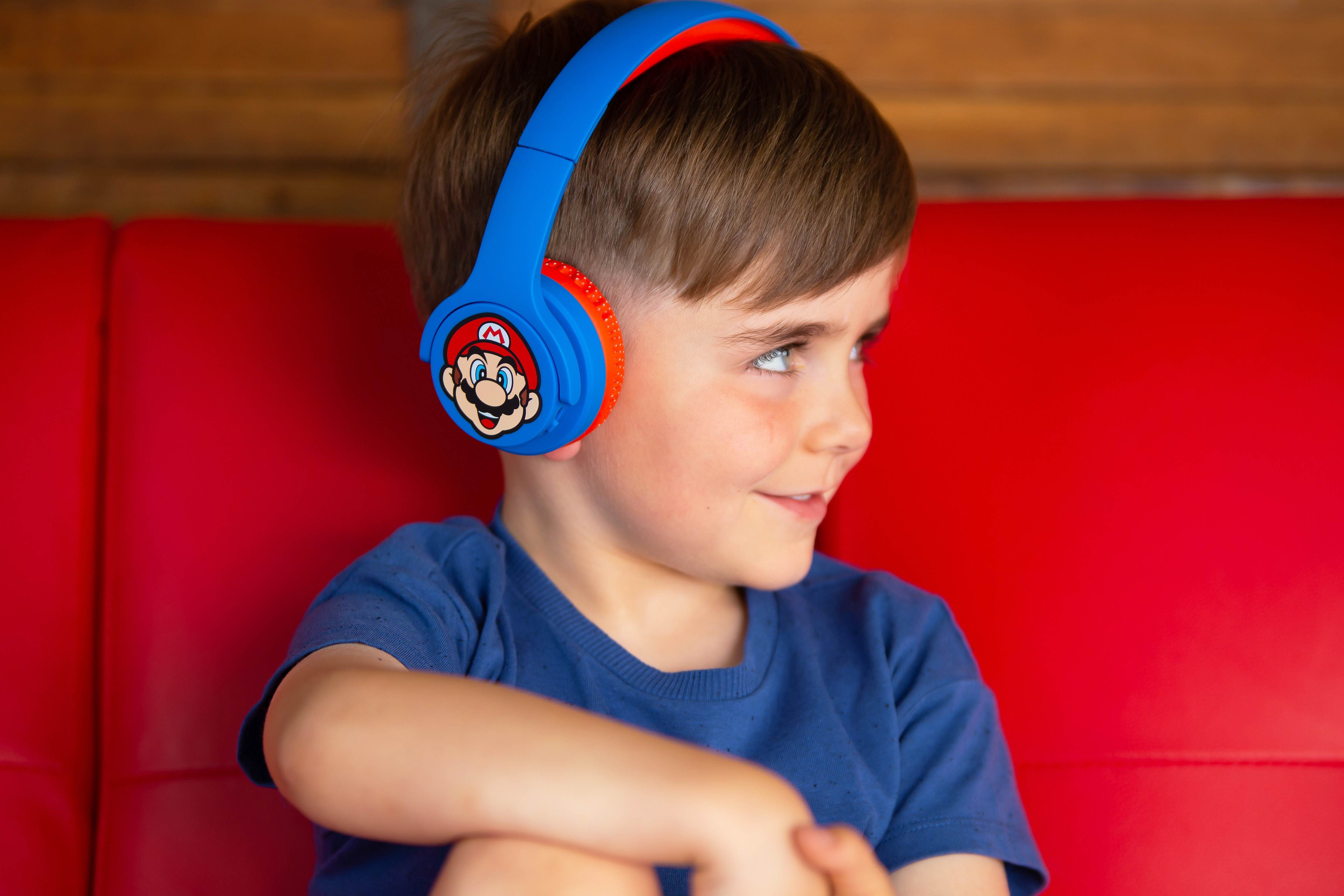 OTL TECHNOLOGIES Super Mario, On-ear Bluetooth blau Kopfhörer