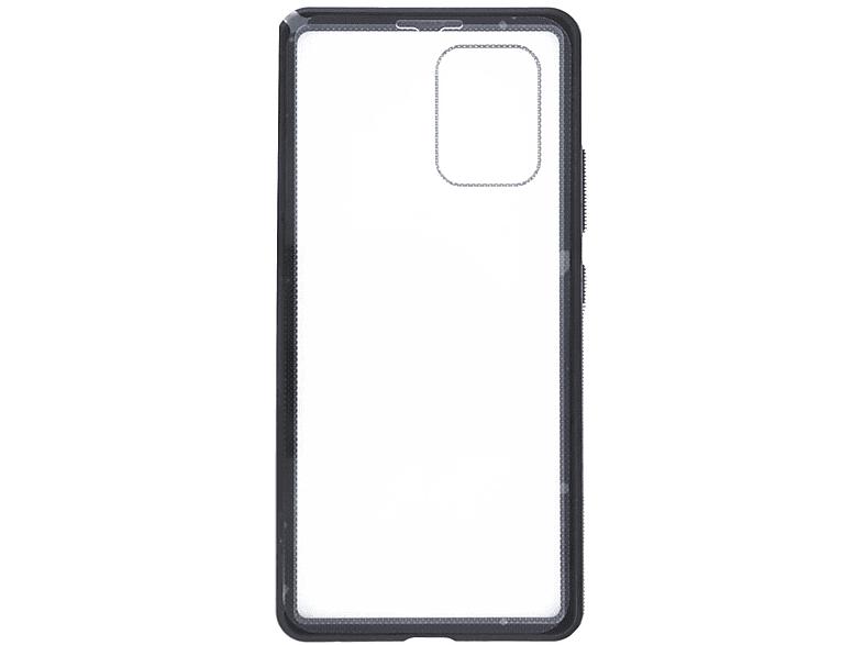INF Samsung Galaxy A91 Handyhülle magnetisch Glas/Schwarz, Full Cover, Samsung, Samsung Galaxy A91, Schwarz
