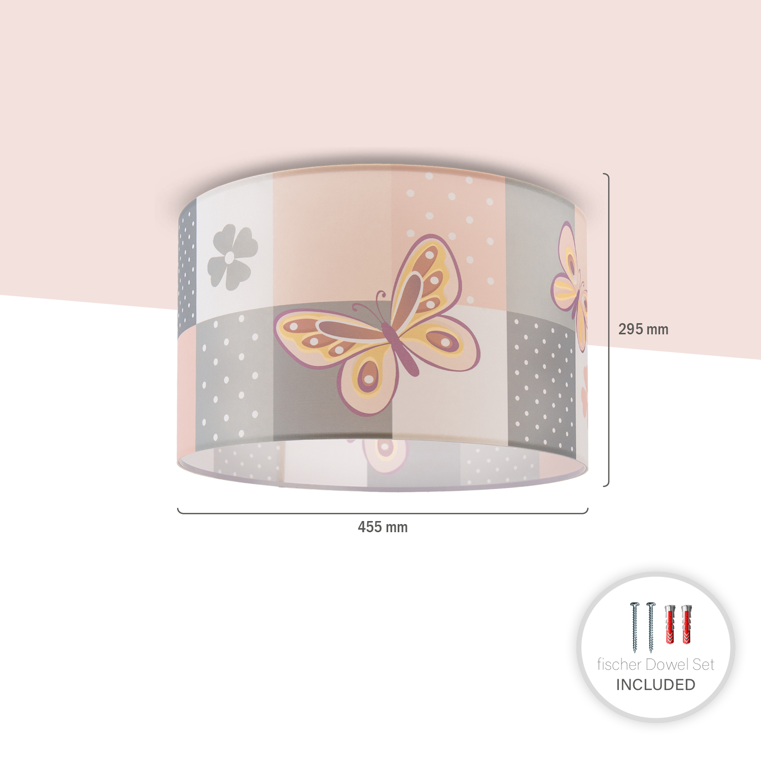 PACO HOME Schmetterling-Design Deckenleuchte HUGO