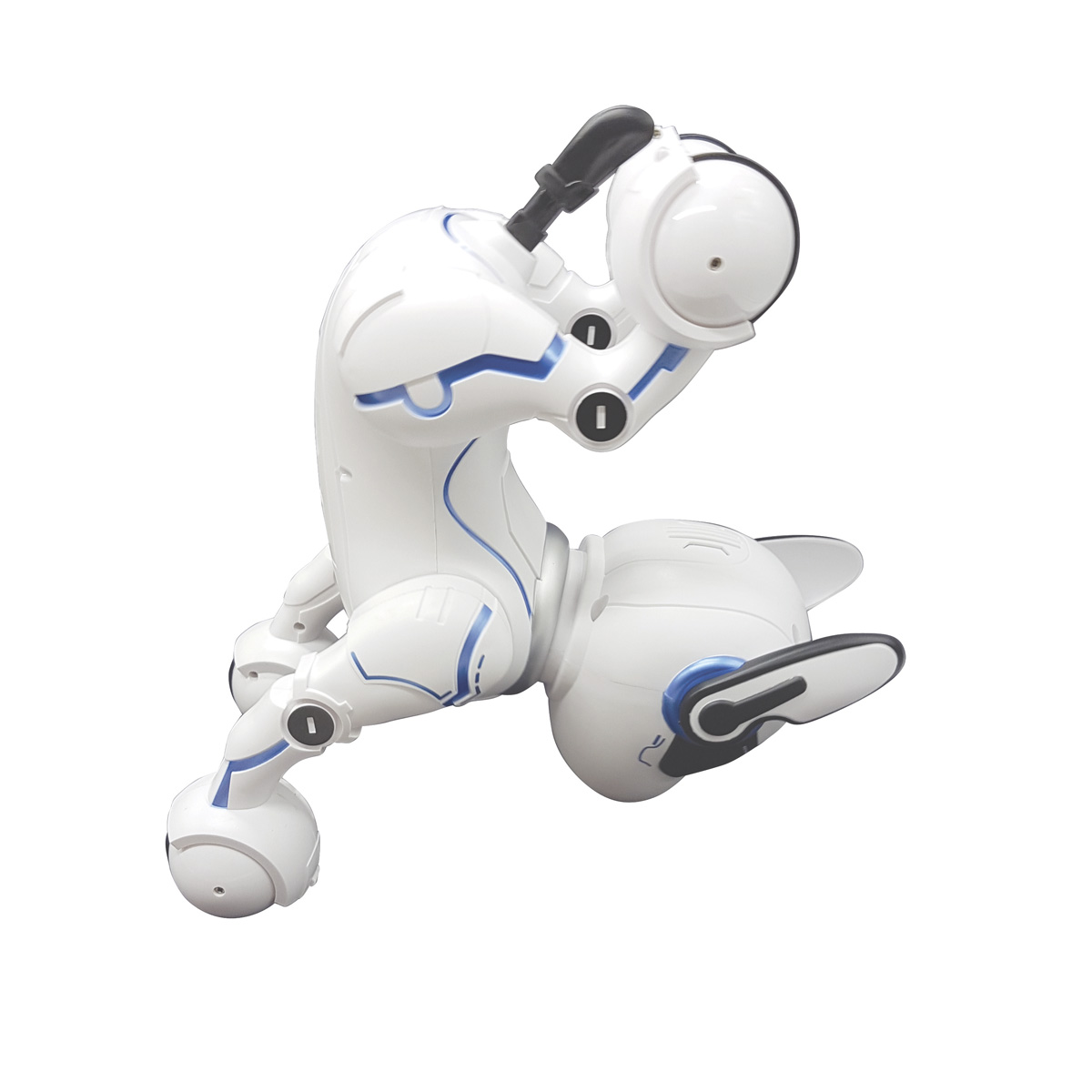 LEXIBOOK POWER PUPPY Roboterhund Lernroboter, Schwarz/Weiß Programmierbarer