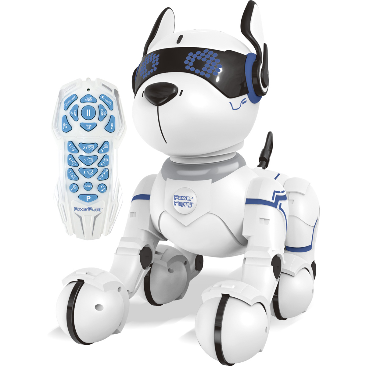 LEXIBOOK POWER Schwarz/Weiß Programmierbarer PUPPY Lernroboter, Roboterhund
