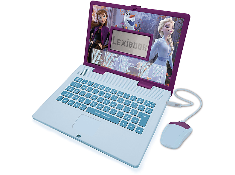 Die (Deutsch Blau/Lila Lernlaptop Disney LEXIBOOK Englisch) Eiskönigin Lerncomputer, Zweisprachig - /