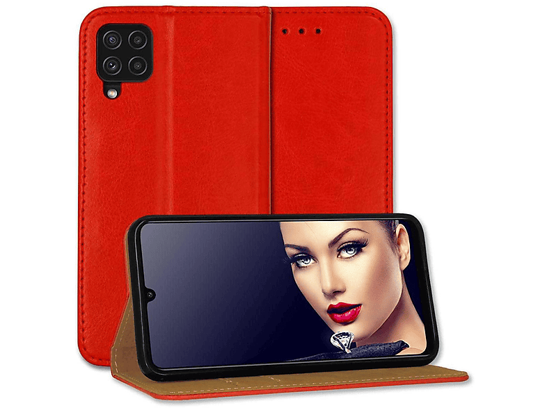 MTB MORE ENERGY Galaxy Bookcover, (SM-A225, A22 Samsung Rot 4G A22 Klapphülle, 6.4\'\') rot, 4G, Business Galaxy 
