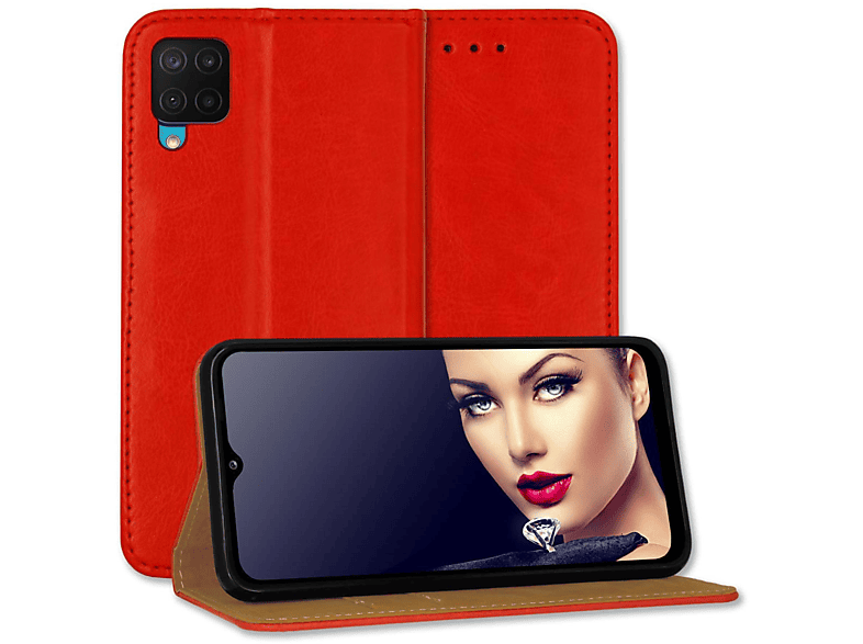 MTB MORE Samsung, Galaxy A12, Rot Klapphülle, ENERGY Business M12, Bookcover