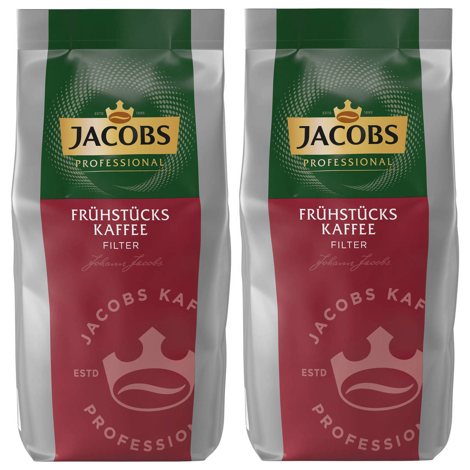 (Filtermaschinen, Press) Filterkaffee 2x1 kg French JACOBS Professional Frühstückskaffee