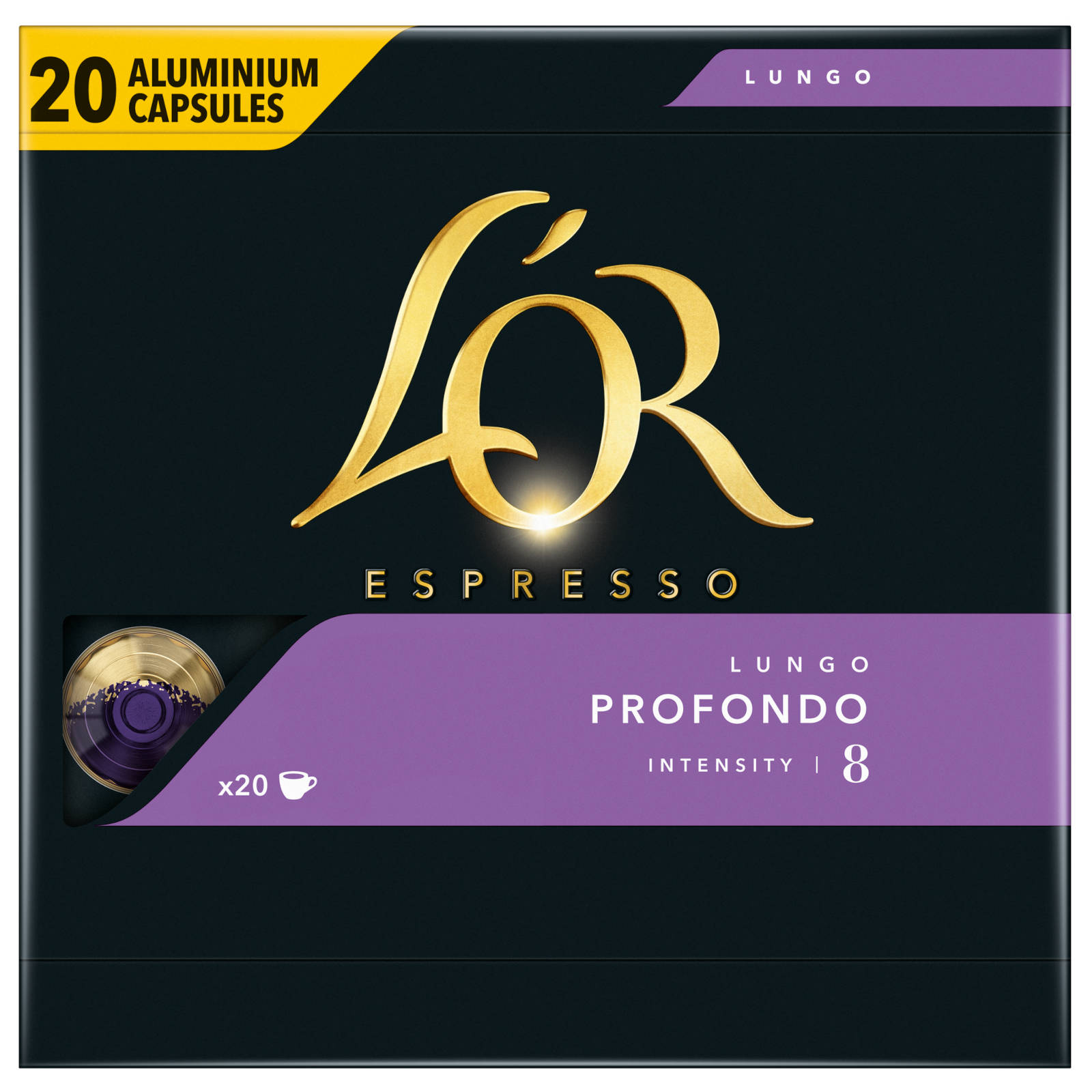 System) 8 Kaffeekapseln Lungo kompatibel L\'OR (Nespresso Nespresso®* Profondo